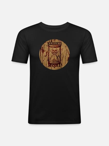 Memento Mori - T-shirt près du corps Homme - noir