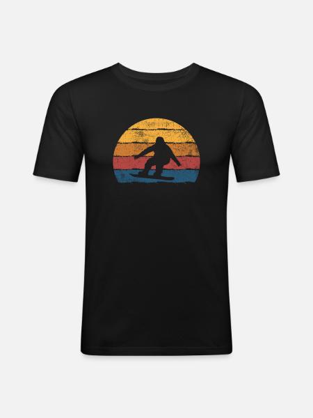Snowboarden Snowboard Snowboarder - Männer Slim Fit T-Shirt - Schwarz