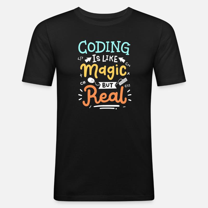 Codierung Programmierung - Männer Slim Fit T-Shirt - Schwarz