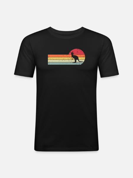 Kangaroo - Men's Slim Fit T-Shirt - black