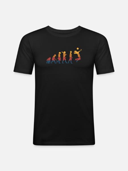 Volleyball Volleyballspieler - Männer Slim Fit T-Shirt - Schwarz