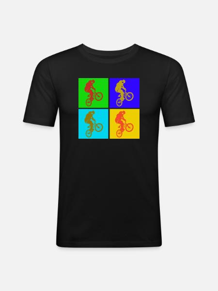BMX Pop Art - T-shirt près du corps Homme - noir