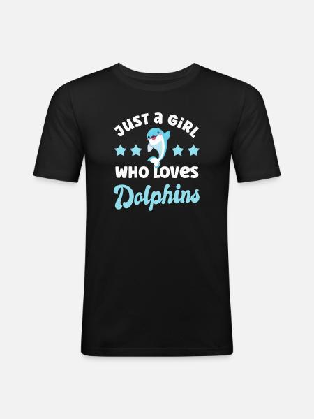 Dolphin Dolphin - Men's Slim Fit T-Shirt - black