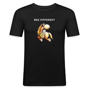 Lustiges Pferd Als Biene I Pferde Spruch - Männer Slim Fit T-Shirt - Schwarz - Vorne - Nik (191cm)