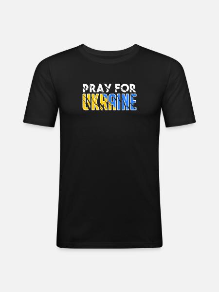 Ukraine - T-shirt près du corps Homme - noir