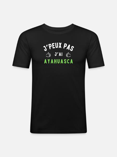 Ayahuasca humour - T-shirt près du corps Homme - noir