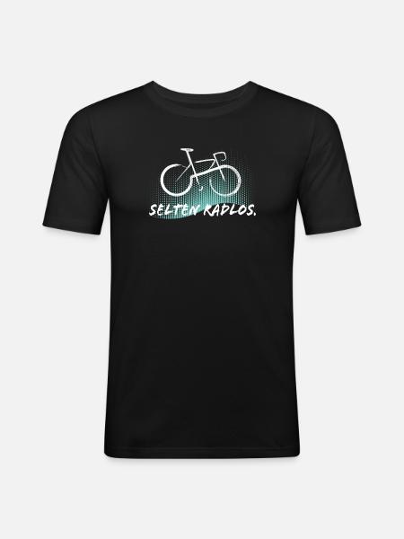 Selten Radlos - Fahrrad - Männer Slim Fit T-Shirt - Schwarz