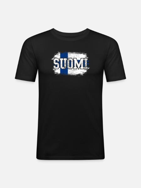 Suomi - Men's Slim Fit T-Shirt - black