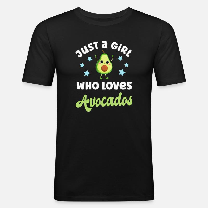 Avocado - Männer Slim Fit T-Shirt - Schwarz