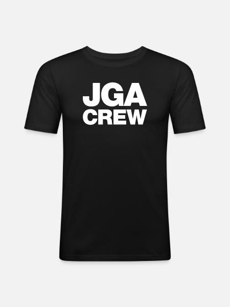 JGA Crew - Männer Slim Fit T-Shirt - Schwarz