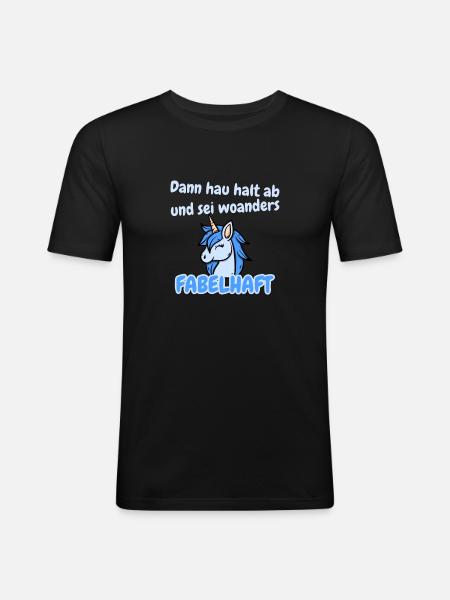 Fabelhafter Abschied - Männer Slim Fit T-Shirt - Schwarz