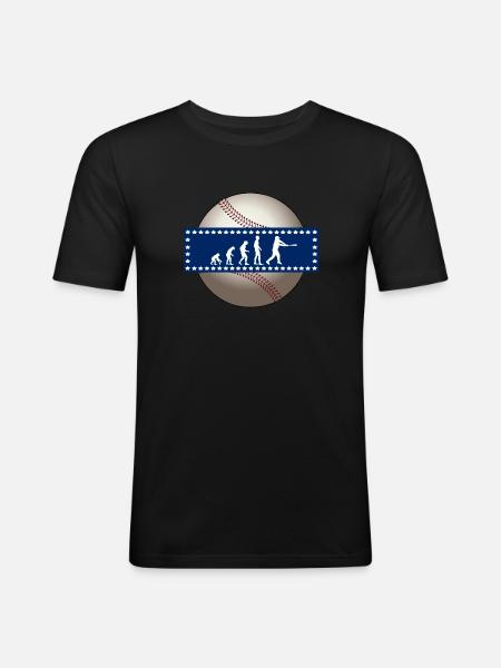 EVOLUTION BASEBALL SPORT USA GIFT - Men's Slim Fit T-Shirt - black