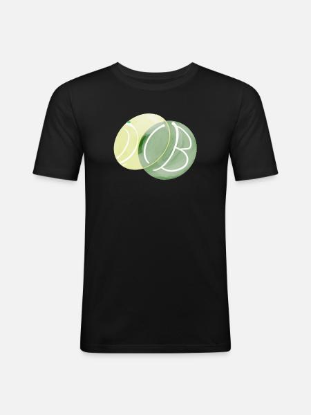 Le point vert - T-shirt près du corps Homme - noir
