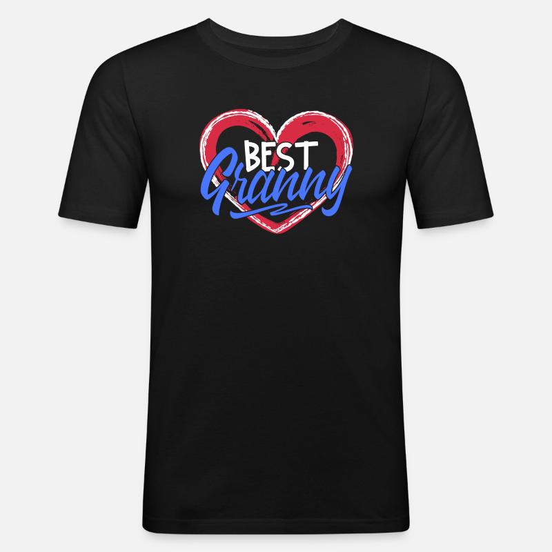 Beste Oma Großmutter Großmama Gratuliere Statement - Männer Slim Fit T-Shirt - Schwarz