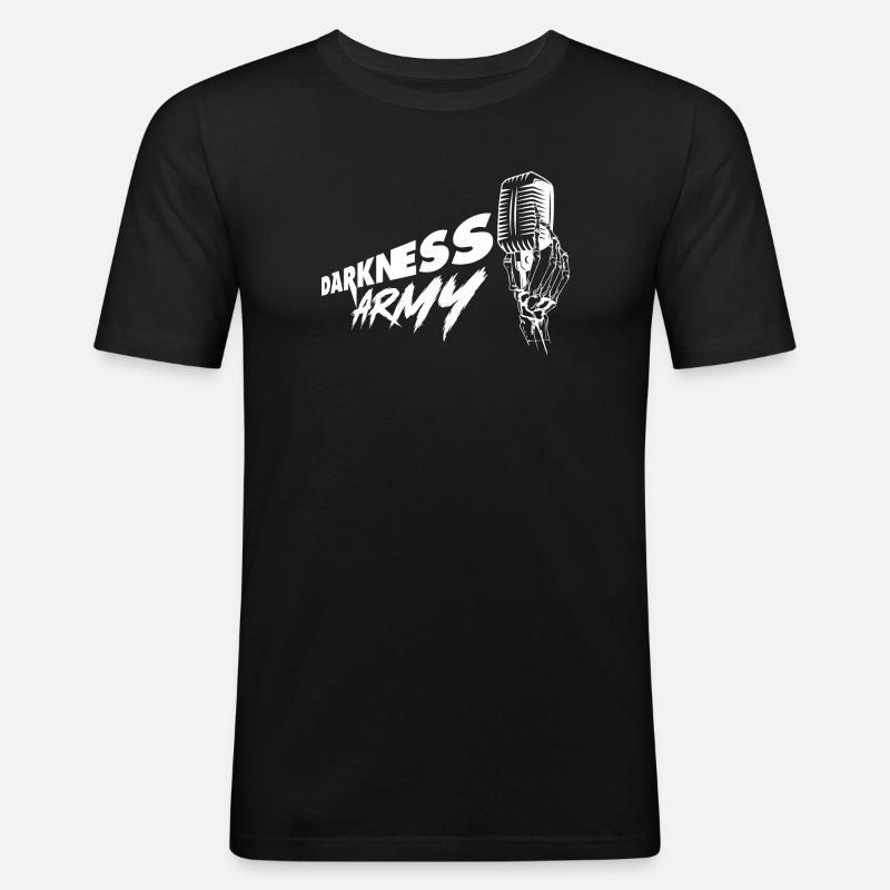 Darkness Army Weiß - Männer Slim Fit T-Shirt - Schwarz