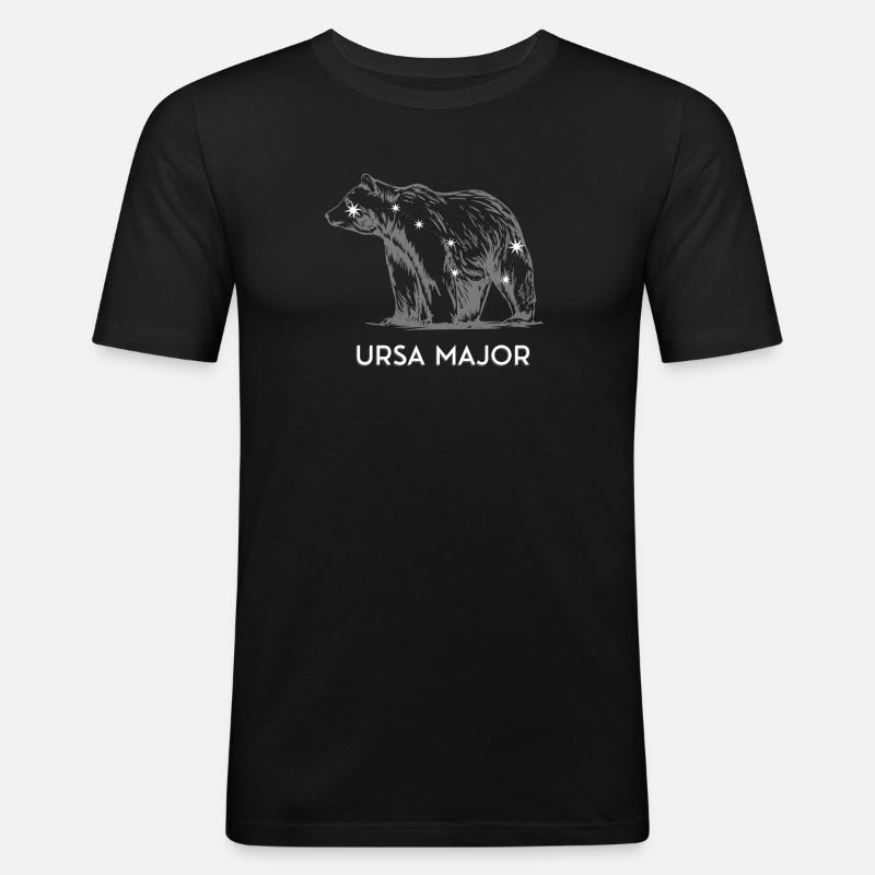 Sternbild Osa Major - Männer Slim Fit T-Shirt - Schwarz