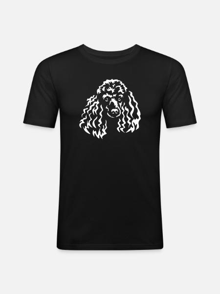 Poodle Head "Black Edition" - Men's Slim Fit T-Shirt - black