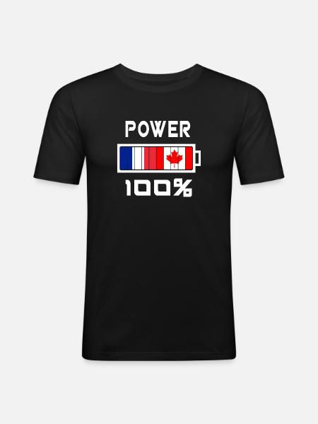 Canada and France know - Men's Slim Fit T-Shirt - black
