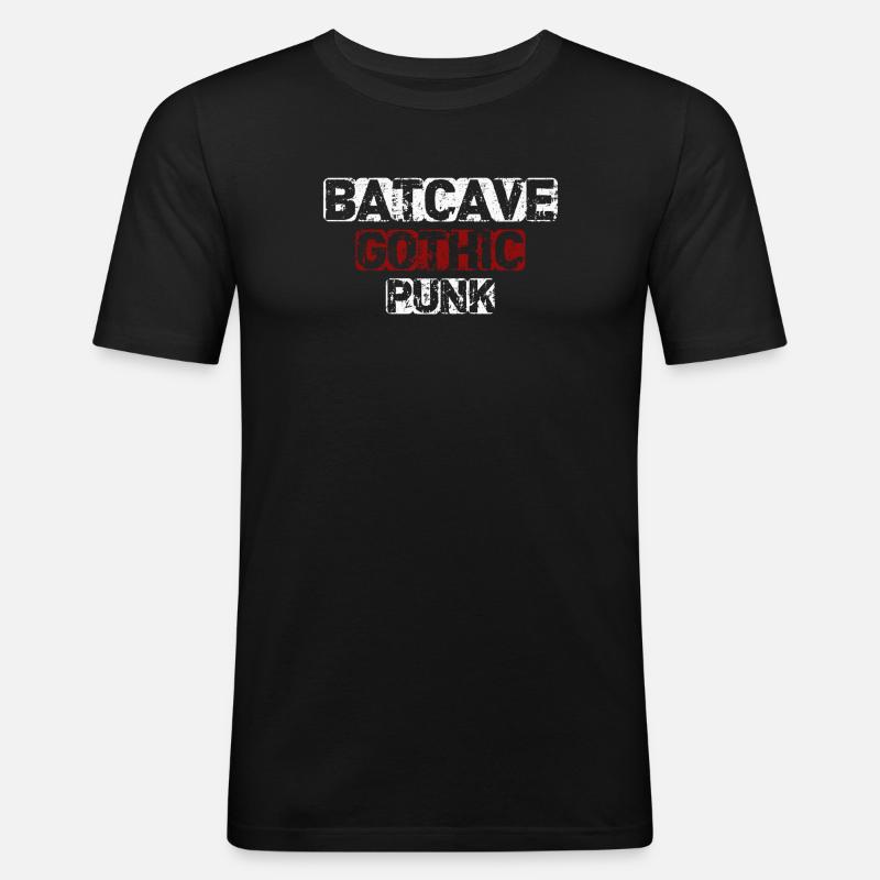 Batcave Gothic Punk - Männer Slim Fit T-Shirt - Schwarz