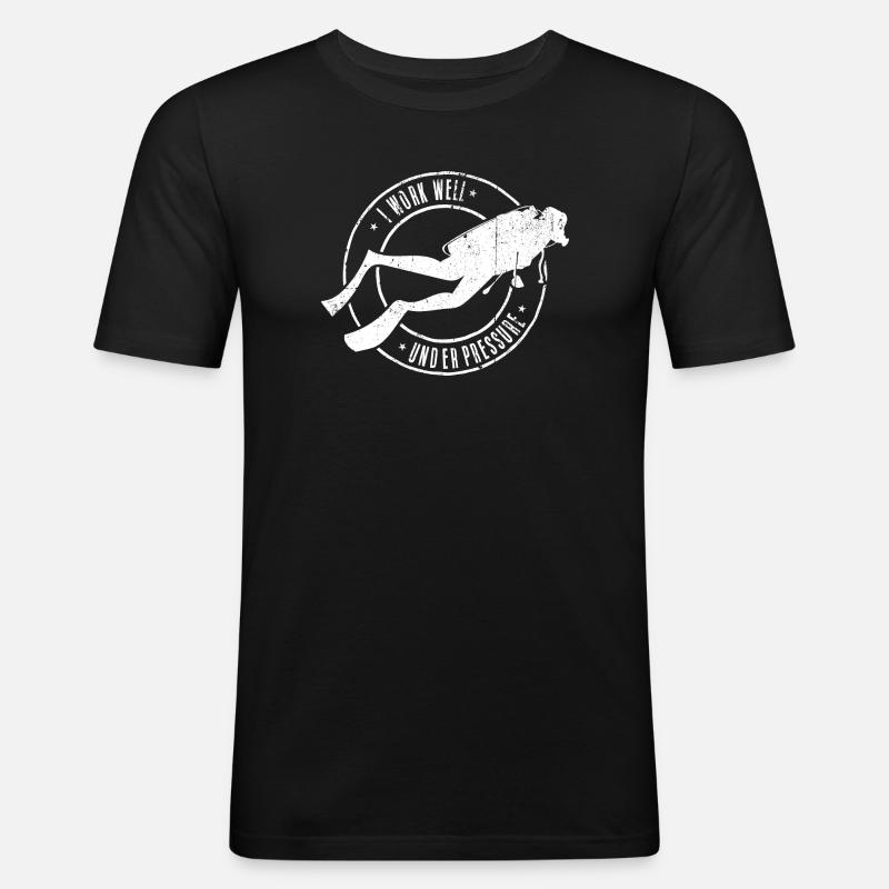 Deep Dive Diver Emblem - Men's Slim Fit T-Shirt - black