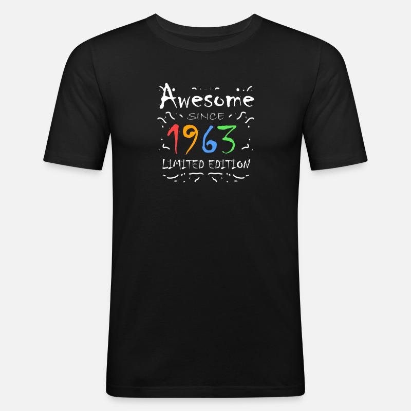1963 - Men's Slim Fit T-Shirt - black