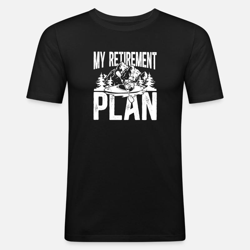 My retirement plan kayak - Männer Slim Fit T-Shirt - Schwarz