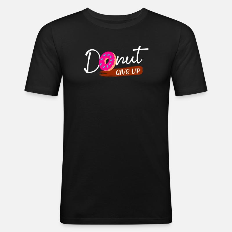 Sweets Statement Donut Snacking Baking - Men's Slim Fit T-Shirt - black
