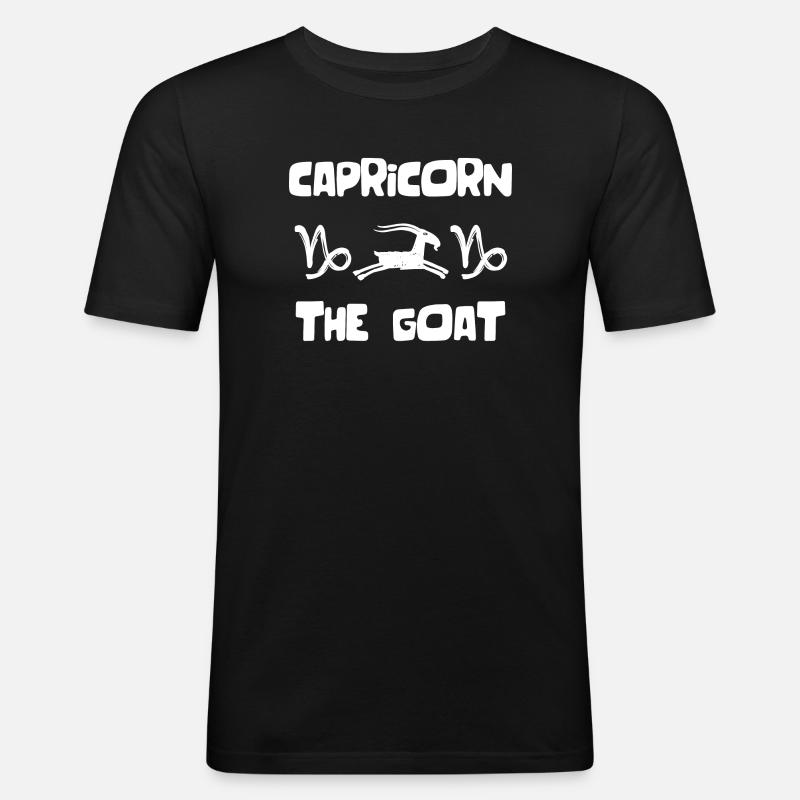 Tierkreiszeichen Statement Steinbock Horoskop - Männer Slim Fit T-Shirt - Schwarz