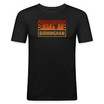Birmingham Skyline Sunbeams - Men's Slim Fit T-Shirt - black - Front - Nik (191cm)