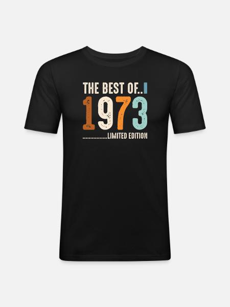 Best Of 1973 Limited Edition - Männer Slim Fit T-Shirt - Schwarz