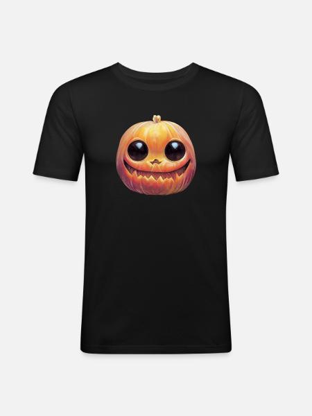 Pumpkin Head For Halloween - Men's Slim Fit T-Shirt - black
