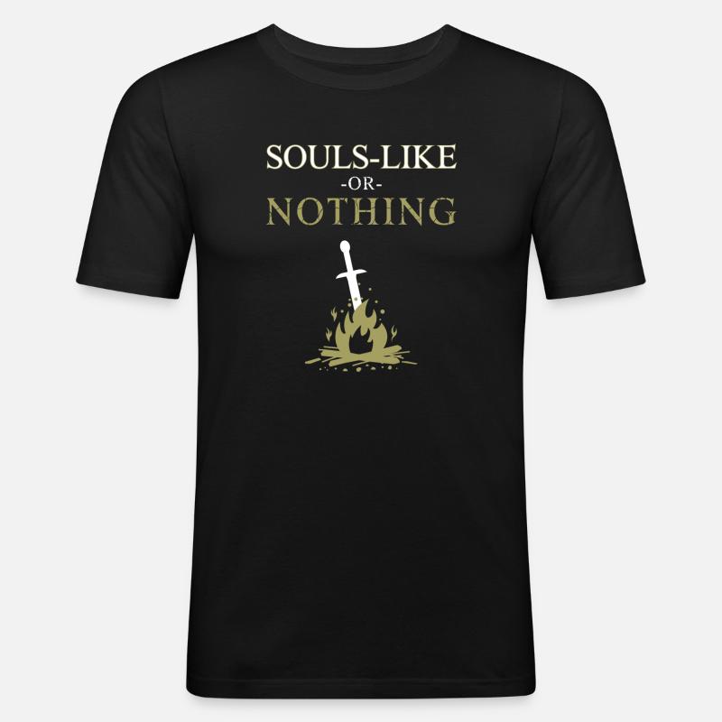 Seelen-Like oder nichts - Männer Slim Fit T-Shirt - Schwarz