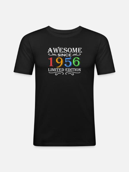 1956 - Born 1956 - Men's Slim Fit T-Shirt - black