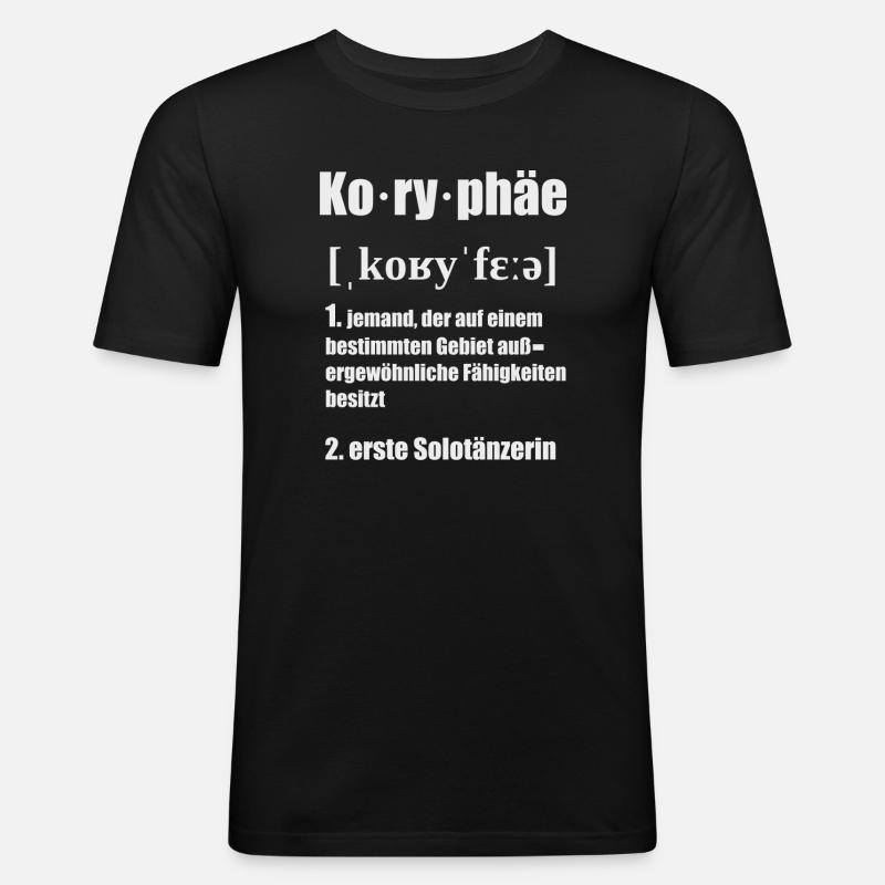 Koryphäe - Männer Slim Fit T-Shirt - Schwarz
