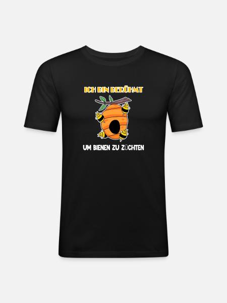 Imker - Männer Slim Fit T-Shirt - Schwarz