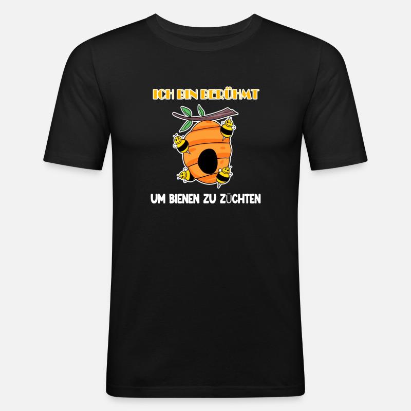 Imker - Männer Slim Fit T-Shirt - Schwarz