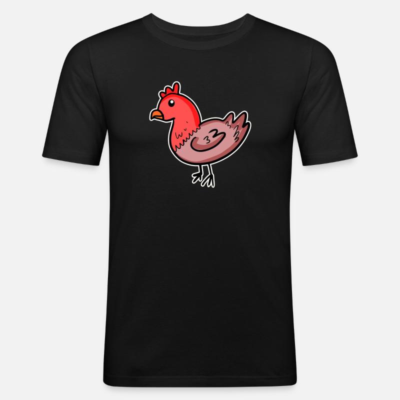 Chicken Comic - Men's Slim Fit T-Shirt - black