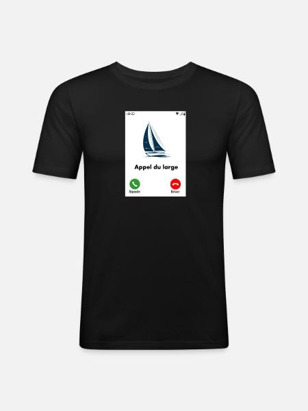 Appel du large - T-shirt près du corps Homme - noir