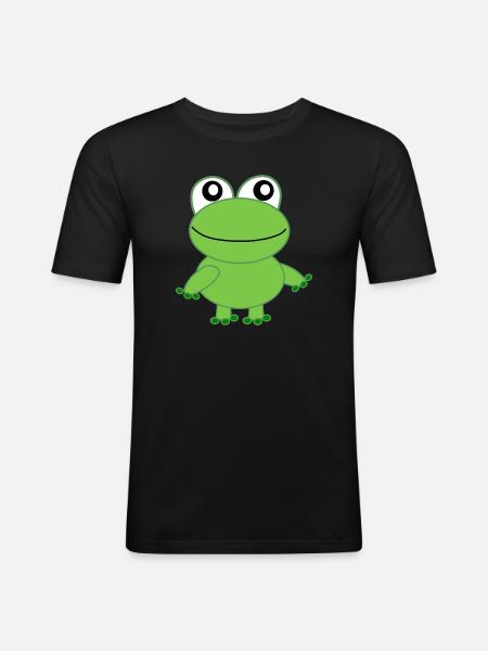 Frosch - Männer Slim Fit T-Shirt - Schwarz