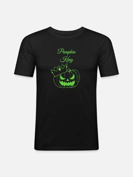 Roi Citrouille - T-shirt près du corps Homme - noir