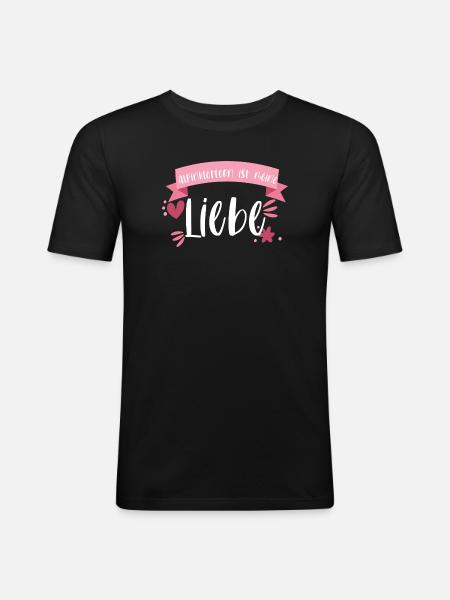 Klettern Alpinklettern Liebe Berge Geschenk - Männer Slim Fit T-Shirt - Schwarz