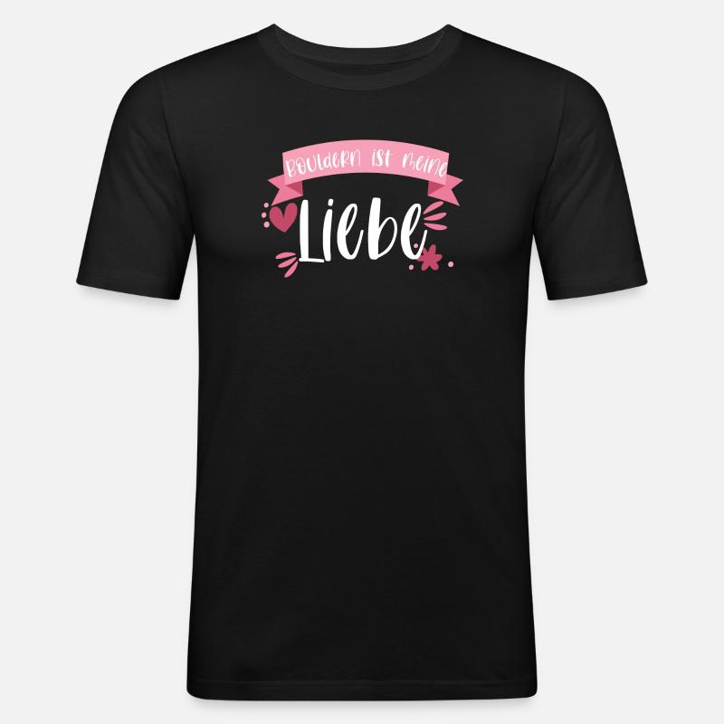 Klettern Bouldern Boulderin Berge Geschenk - Männer Slim Fit T-Shirt - Schwarz