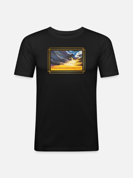 CreationLight of Contrasts - Sonja Ariel - Men's Slim Fit T-Shirt - black