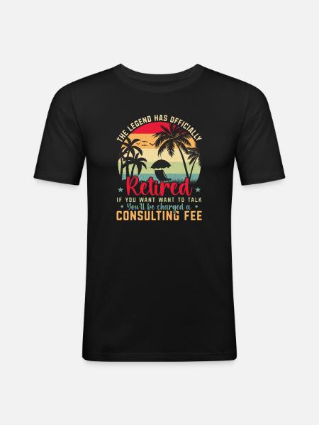 The legend is officially retired - Men's Slim Fit T-Shirt - black