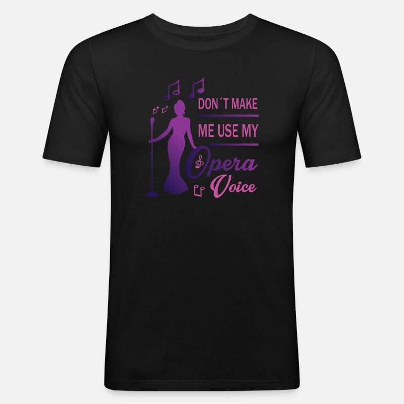 Laute Stimme - Männer Slim Fit T-Shirt - Schwarz
