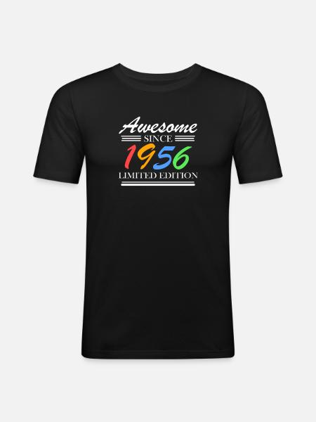 1956 - Born 1956 - Men's Slim Fit T-Shirt - black