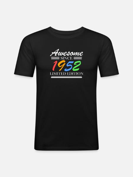 1952 - Born 1952 - Men's Slim Fit T-Shirt - black