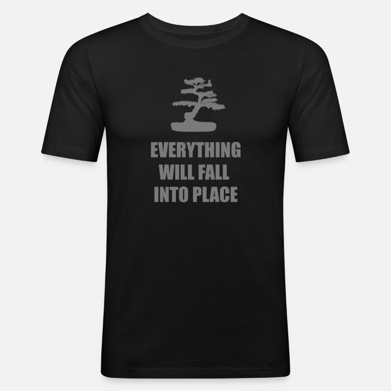 Alles wird sich fügen, Mindset Tee - Männer Slim Fit T-Shirt - Schwarz