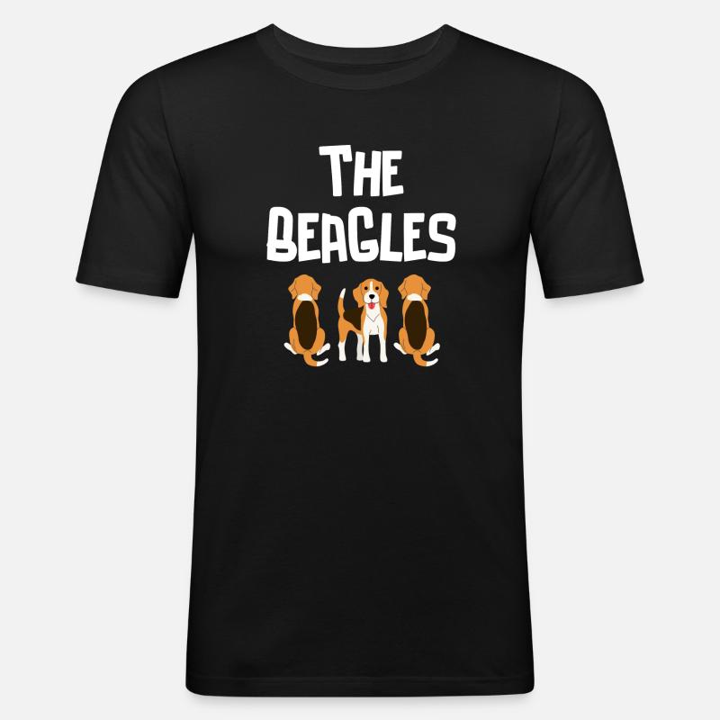Beagle, Jagd, Jagdhund - Männer Slim Fit T-Shirt - Schwarz