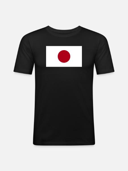 Japan National Flag - Men's Slim Fit T-Shirt - black
